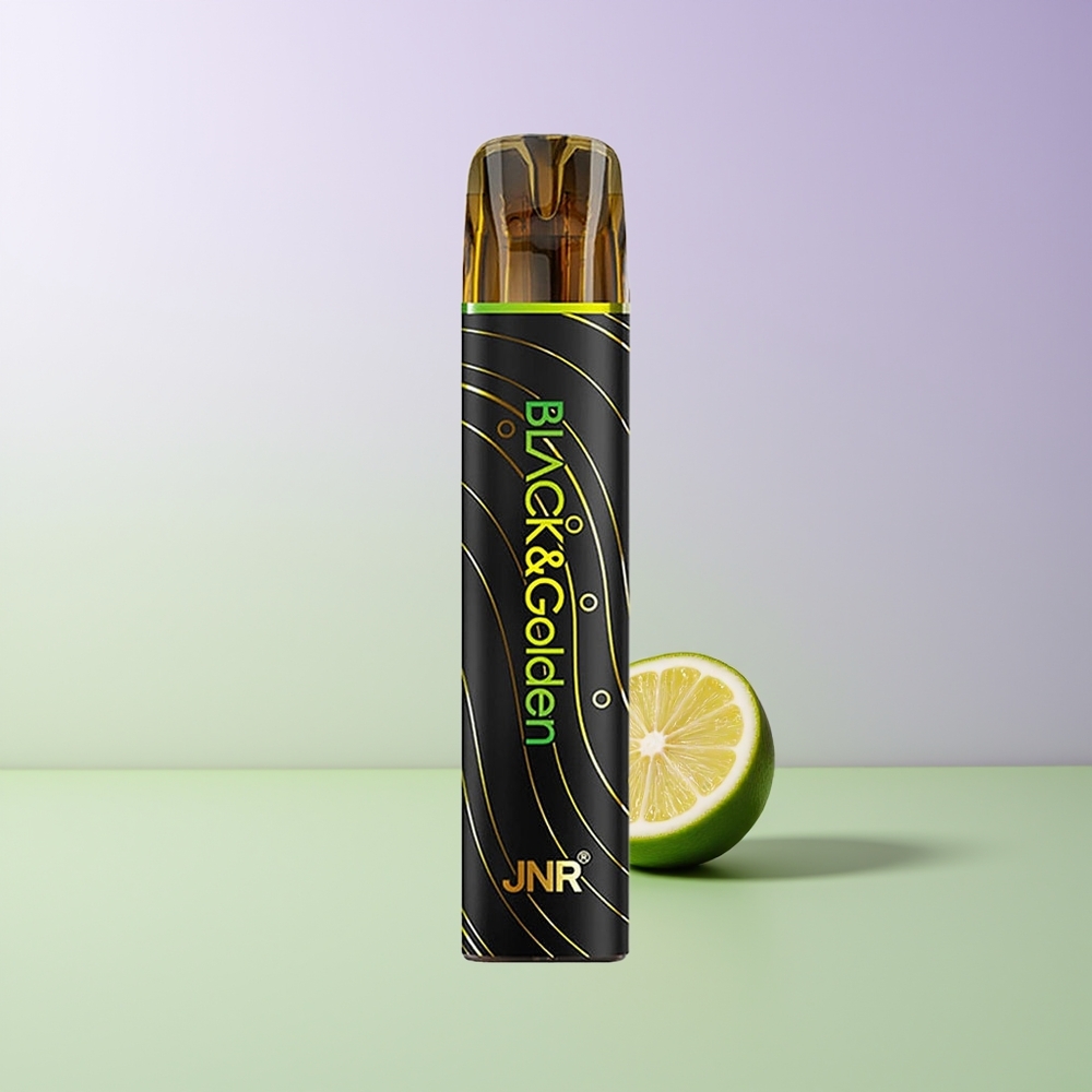 JNR BlackGolden 800 Pūkų Vienkartinės Elektroninės Cigaretės Citrina  Žaluma