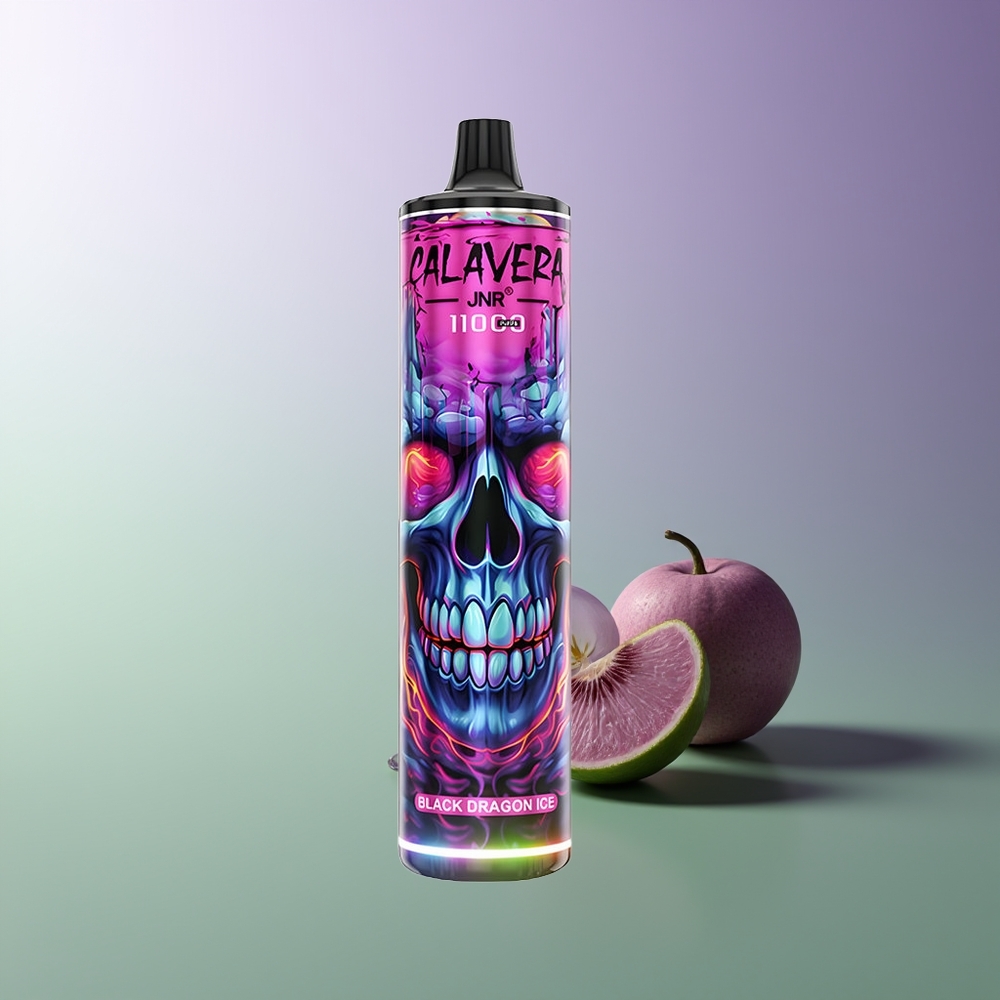 JNR Calavera 11000 Pūkų Vienkartinės Elektroninės Cigaretės Juodasis Drakonas Ledas 21ml