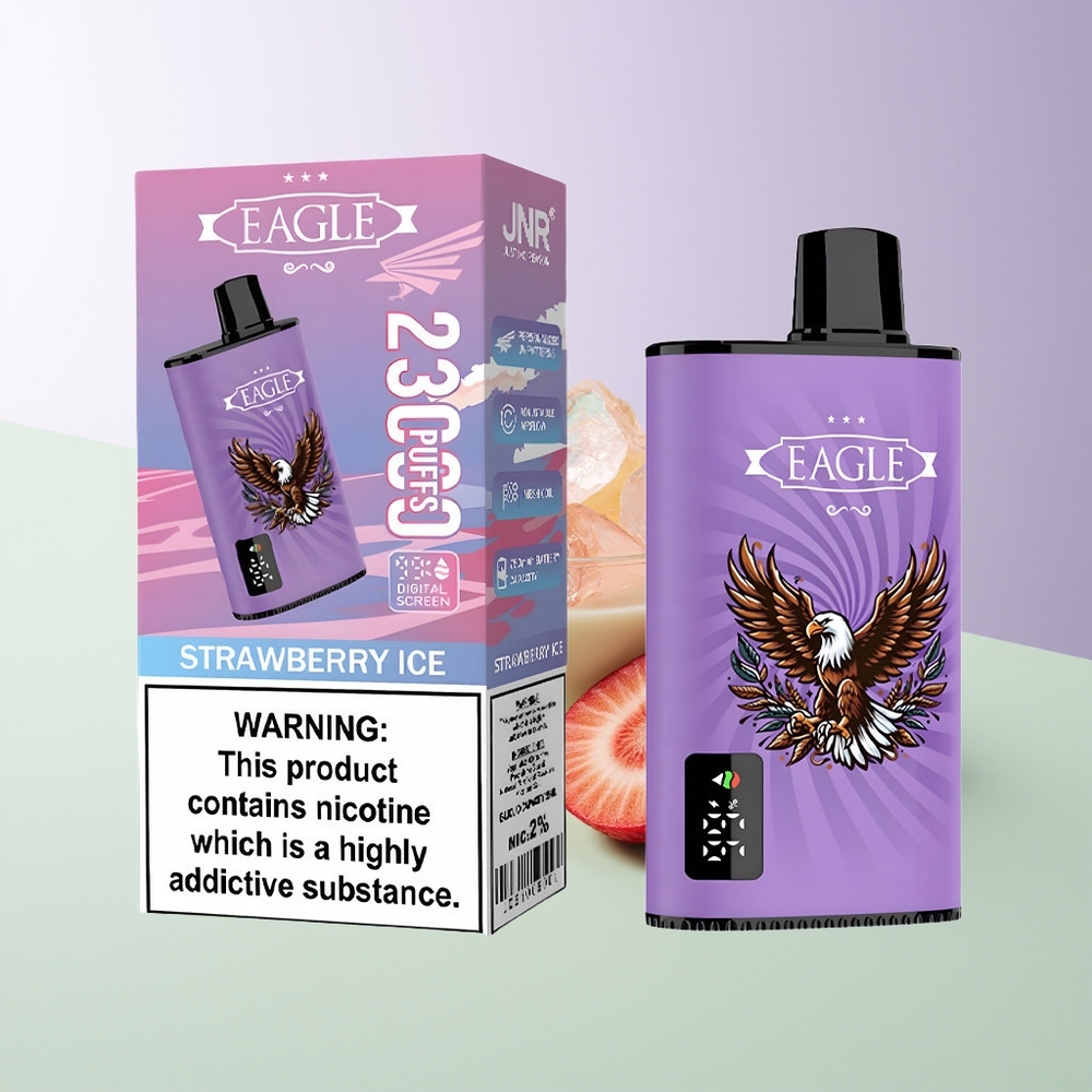 JNR EAGLE Smart 23000 Puffų Vienkartinės Elektroninės Cigaretės Braškės Ledas su 25ml e-Skysčio