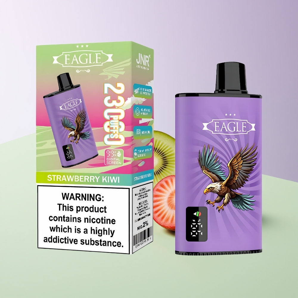 JNR EAGLE Smart 23000 Pūsų Vienkartinės Elektroninės Cigaretės Braškė Kiwi 10ohm Tinklelis