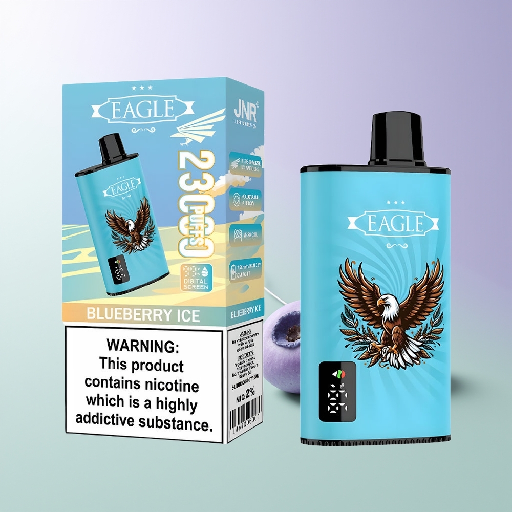 JNR EAGLE Smart 23000 Pūsų Vienkartinės Elektroninės Cigaretės Mėlynų Uogų Ledas su 25ml e-Skysčio