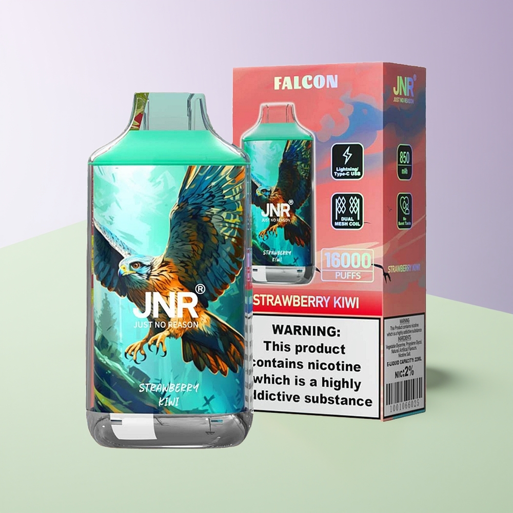 JNR Falcon 16000 Pufų Vienkartinės Elektroninės Cigaretės Braškių Kiwi