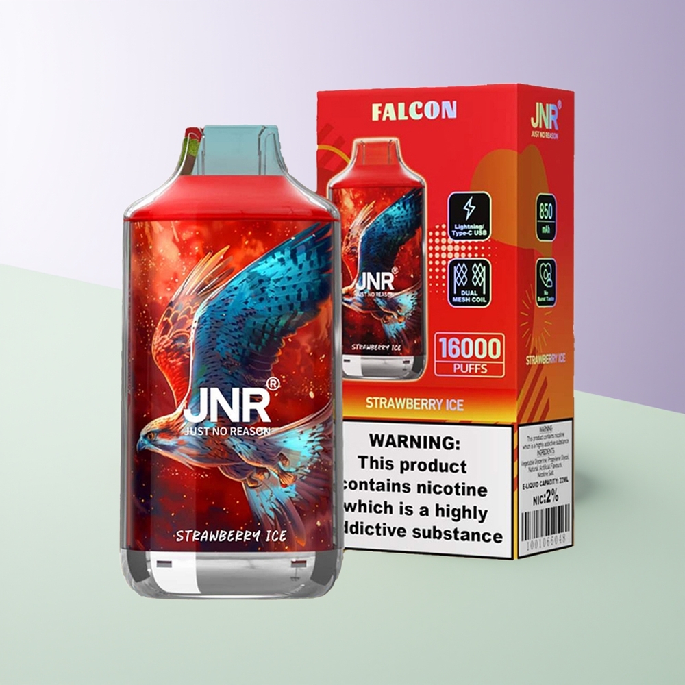 JNR Falcon 16000 Pūkų Braškės Ledas