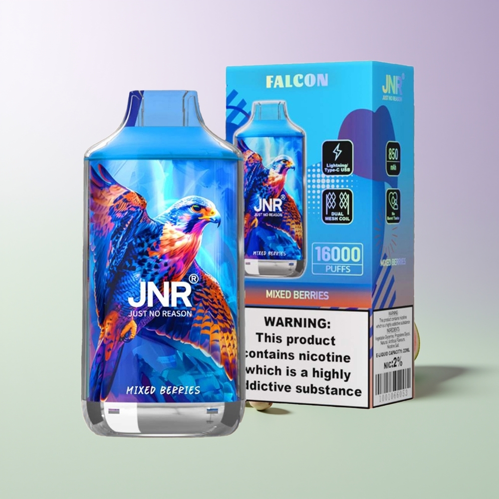 JNR Falcon 16000 Pūkų Mišrios Uogos Vienkartinės Elektroninės Cigaretės