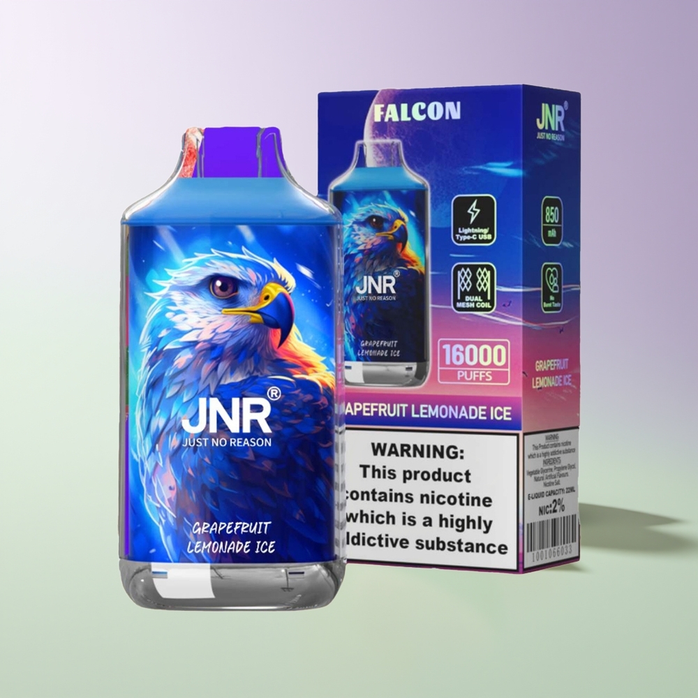 JNR Falcon 16000 Pūkų Vienkartinės Elektroninės Cigaretės Greipfrutų Citrinų Ledas
