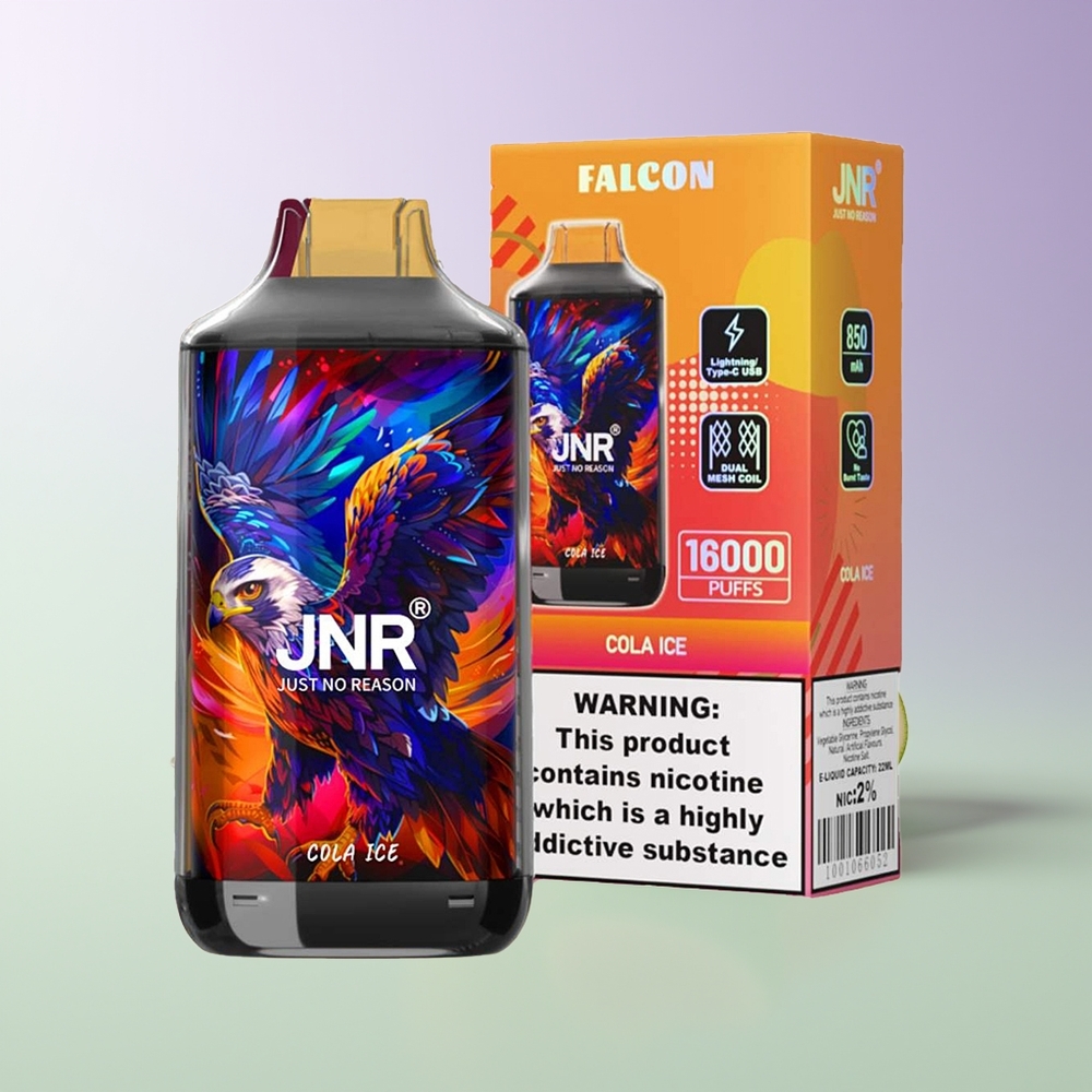 JNR Falcon 16000 Pūkų Vienkartinės Elektroninės Cigaretės Kolos Ledas