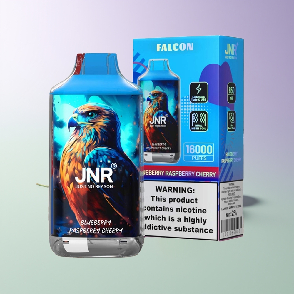 JNR Falcon 16000 Pūsų Mėlynųjų Aviečių Vyšnių Baterija 850 mAh