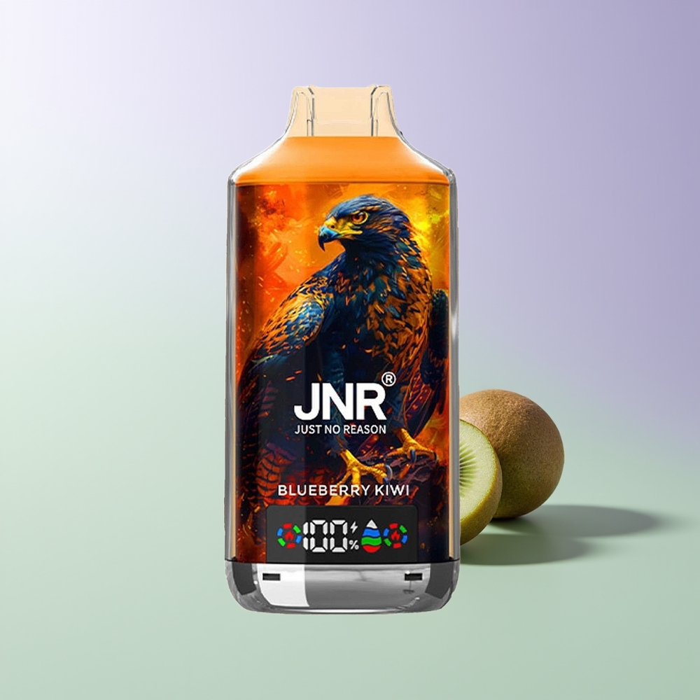 JNR Falcon X 18000 Pūkštelių Mėlynųjų Aviečių-Kiwi Vienkartinės Elektroninės Cigaretės