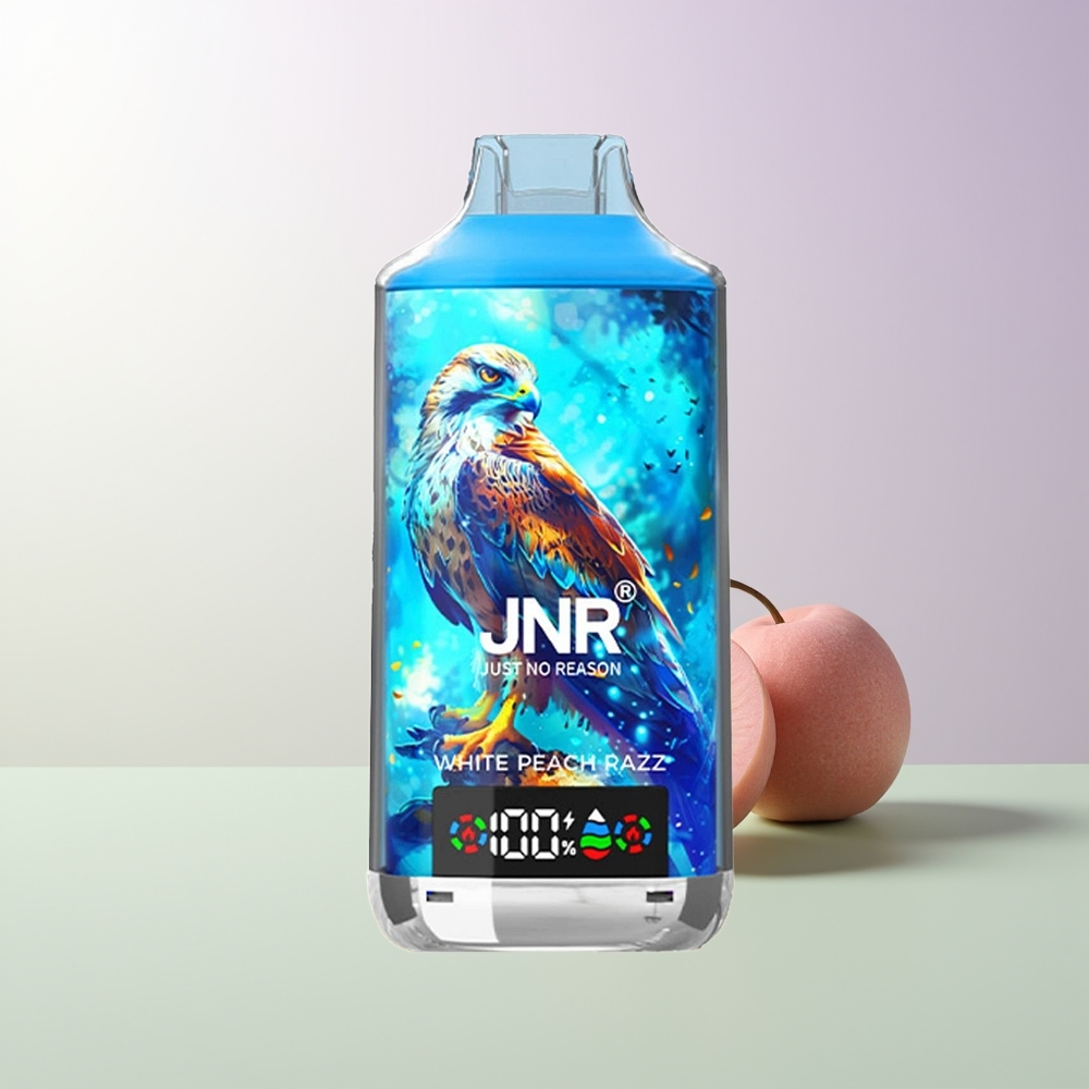 JNR Falcon X 18000 Pūkų Vienkartinis Vaporizatorius Baltasis Persikas ir Avietė