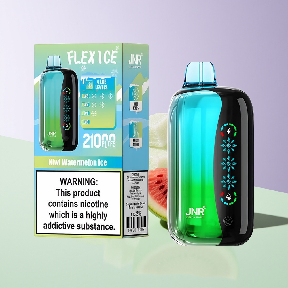 JNR Flex Ice 21000 Pufų Vienkartinis Vapas Kiwi Arbūzas Ledas 26ml