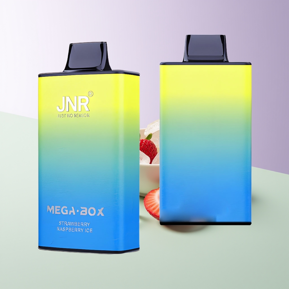 JNR Mega Box 25000 Pūkų Vienkartinis Garininkas Braškė Avietė Ledas