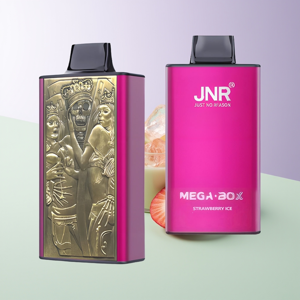 JNR Mega Box 25000 Pūkų Vienkartinės Elektroninės Cigaretės Braškės Ledas