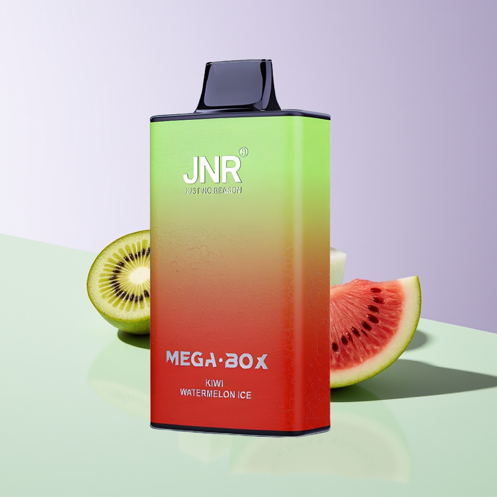 JNR Mega Box 25000 Pūkų Vienkartinės Elektroninės Cigaretės Kiwi Arbūzas Ledas
