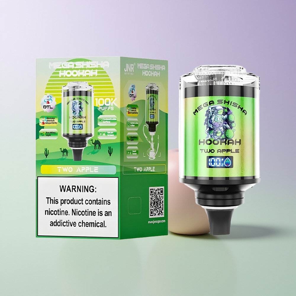 JNR Mega Shisha Hookah 100K Dvi Obuoliai 2200mAh