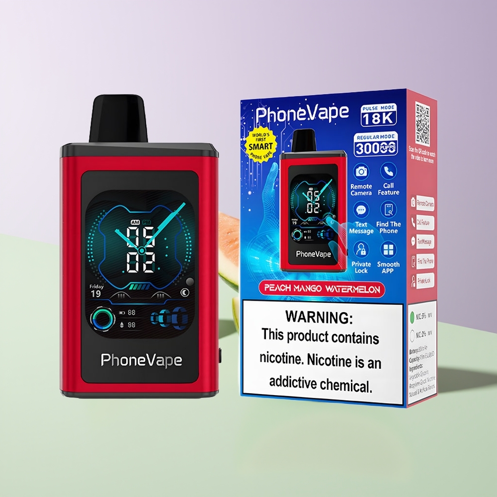 JNR PhoneVape 30000 puffs Turbo Persikas Mango Arbūzas Vienkartinės Elektroninės Cigaretės