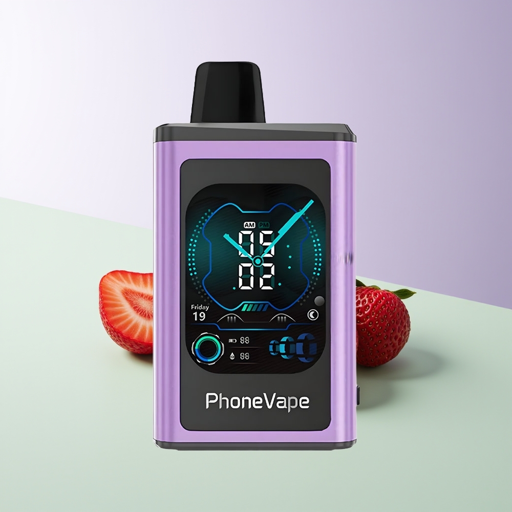 JNR PhoneVape 30000 pučių Vienkartinės Elektroninės Cigaretės Braškės Ledas su 850mAh