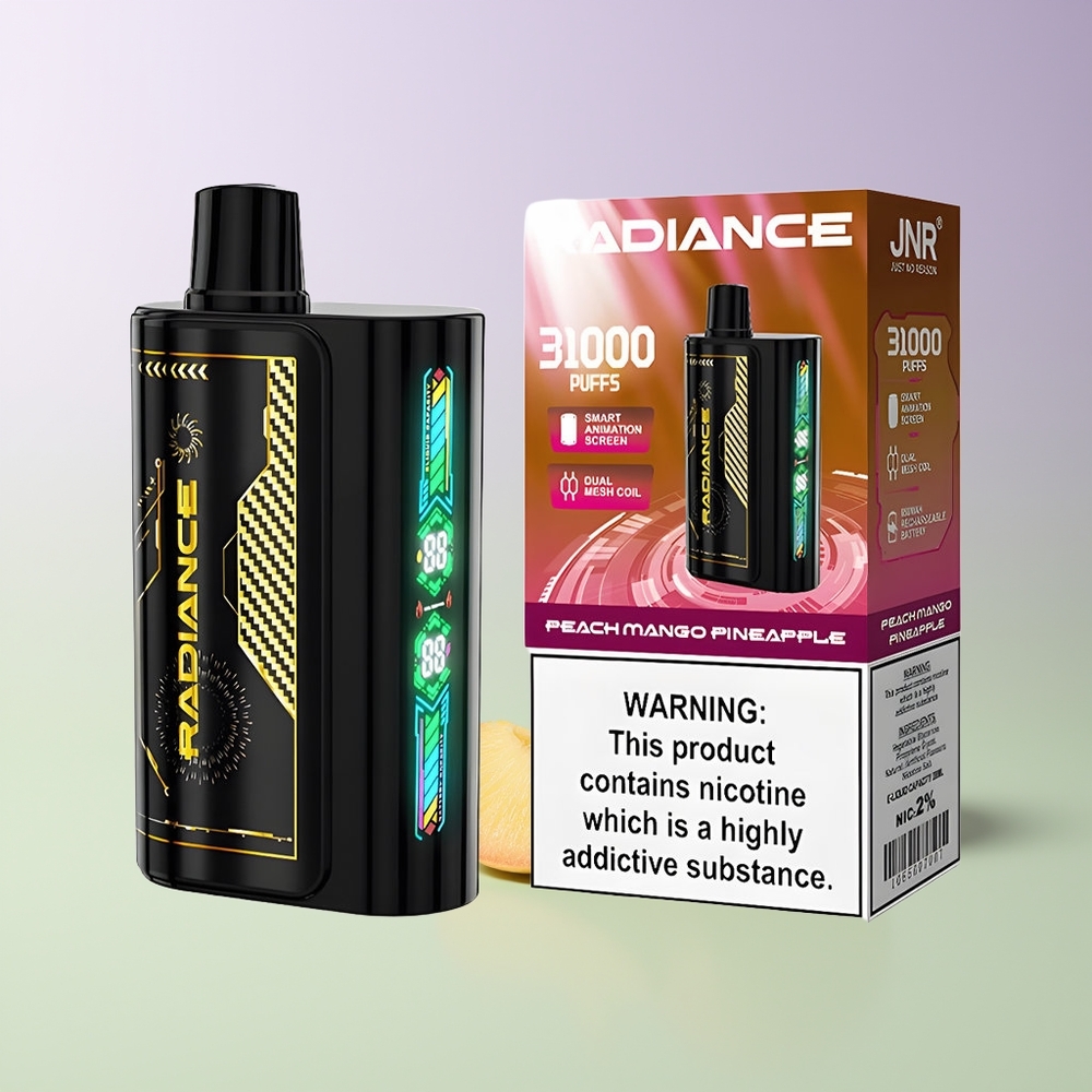 JNR Radiance 31000 Puffs 2 Nikotino Persikas Mango Ananasas
