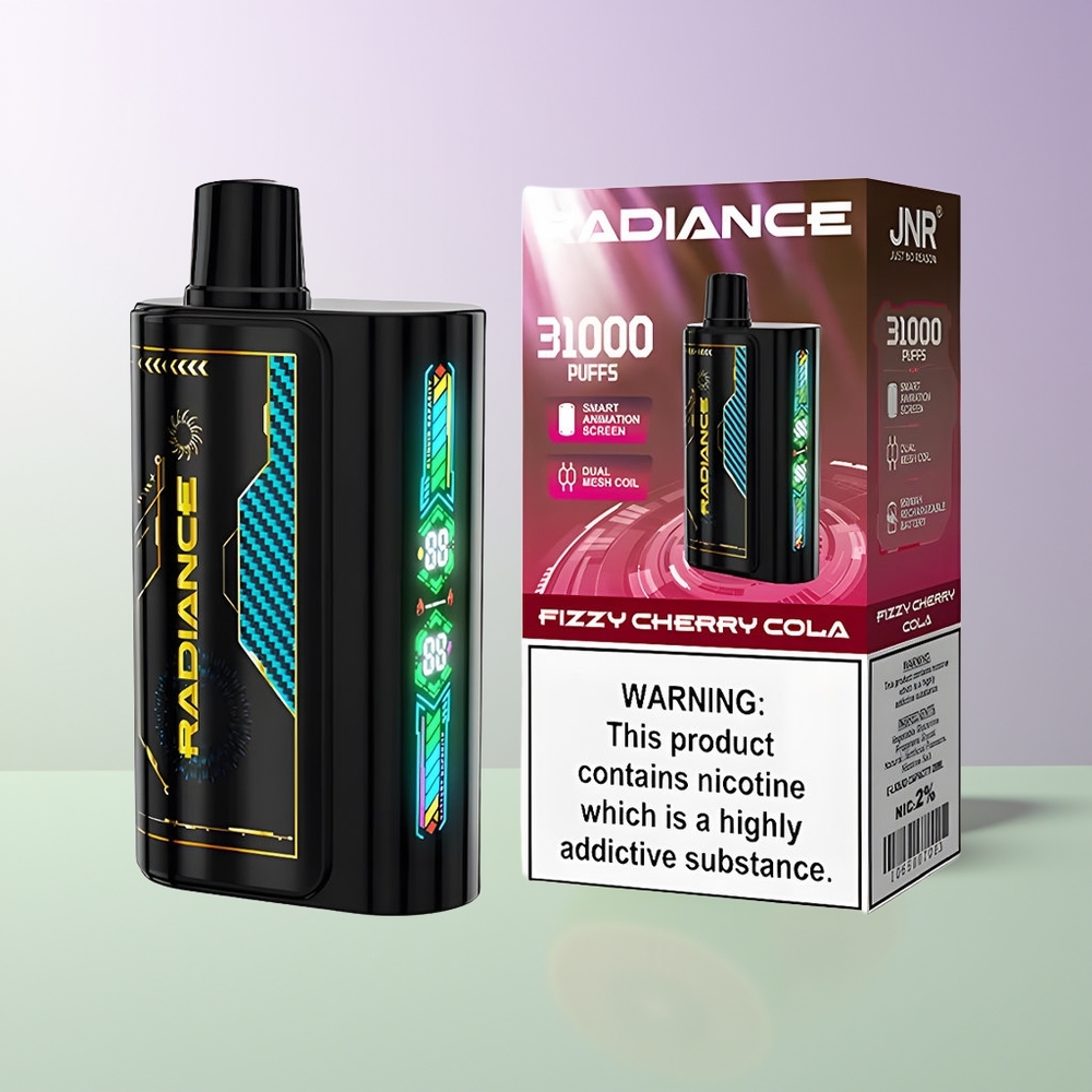 JNR Radiance 31000 Pūkštelėjimų Fizinis Vyšnių Kola Vienkartinės Elektroninės Cigaretės