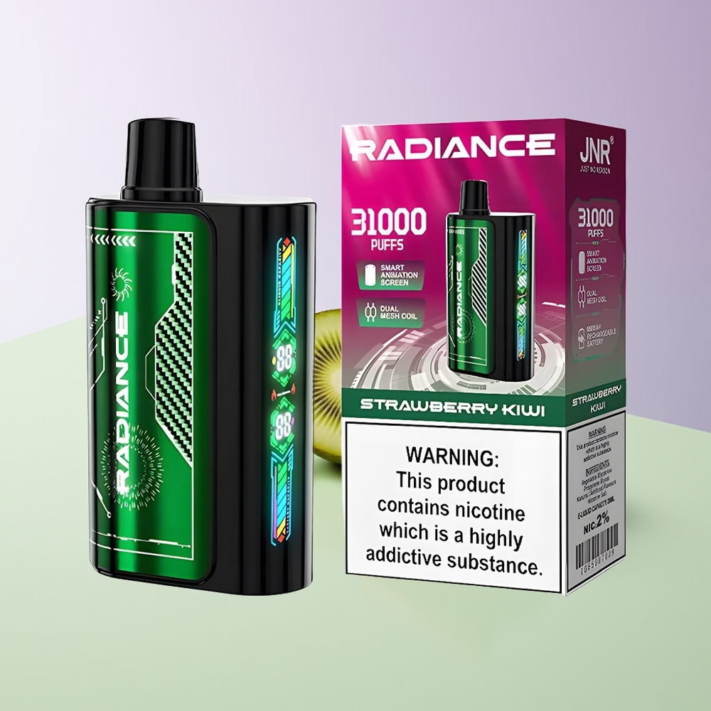 JNR Radiance 31000 Pūkų Vienkartinės Elektroninės Cigaretės Braškė Kiwi