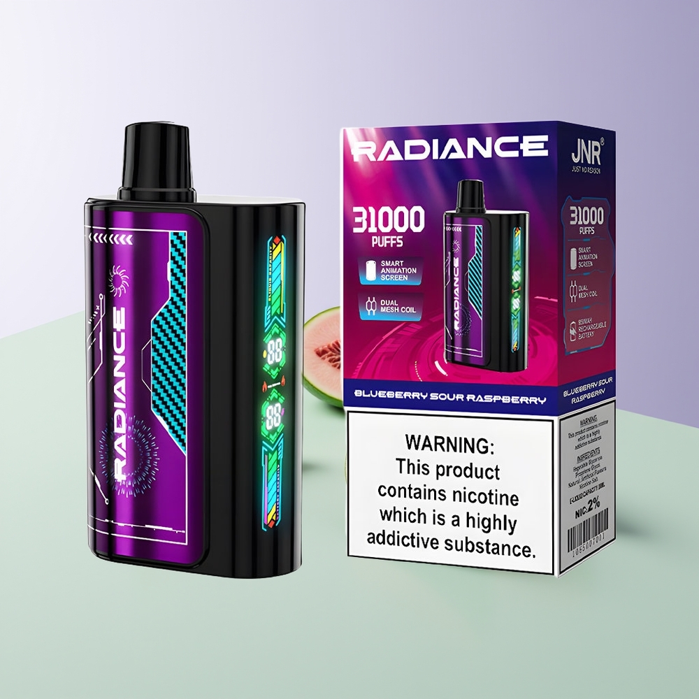 JNR Radiance 31000 Pūkų Vienkartinės Elektroninės Cigaretės Mėlynių Sūrių Aviečių su 28ml Skysčio