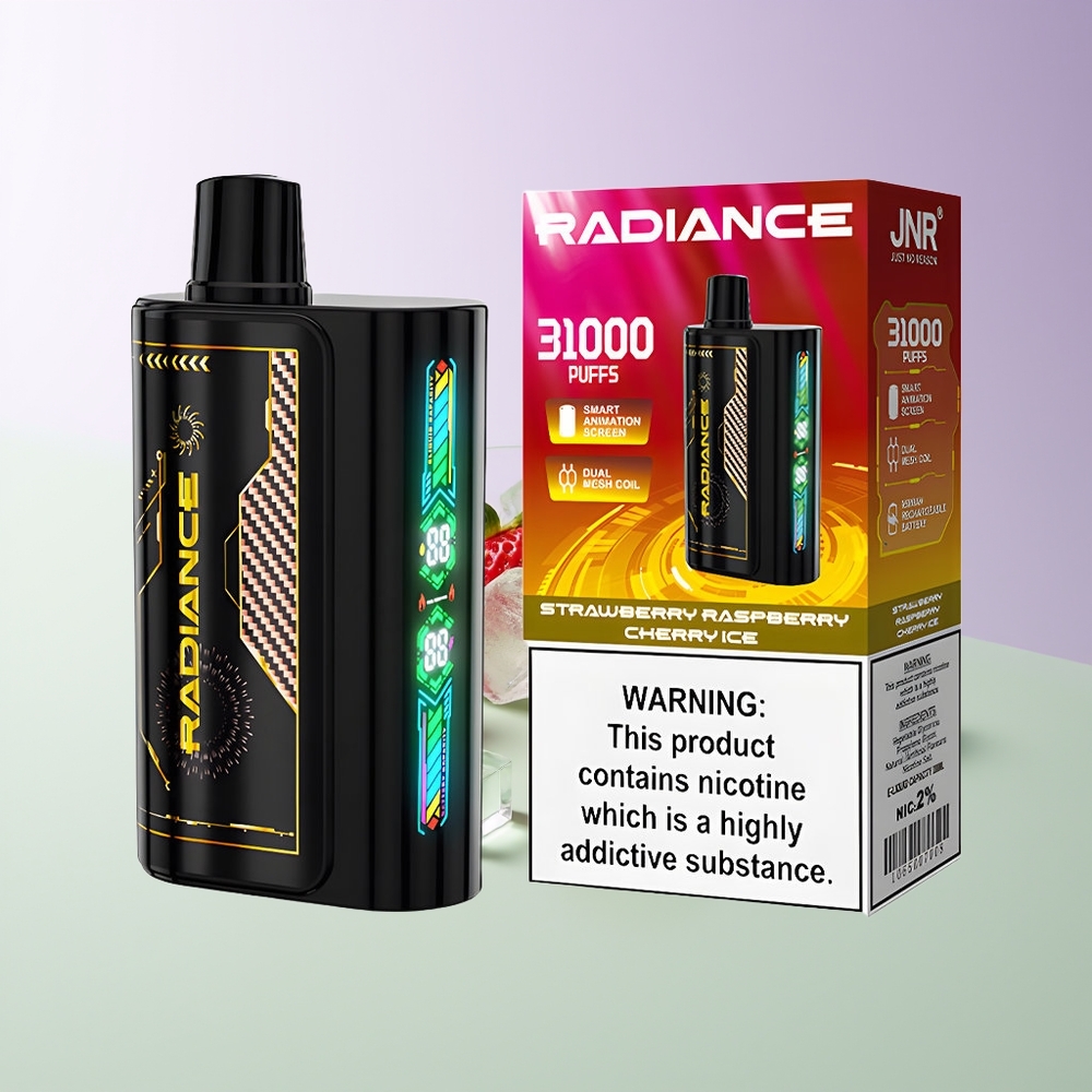 JNR Radiance 31000 Pūsų Vienkartinė Vapė Braškė Avietė Vyšnia Ledas