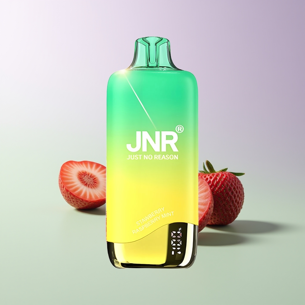 JNR Rainbow 10500 Puffs 18ml Vienkartinės Elektroninės Cigaretės Braškė Persikas Mėta