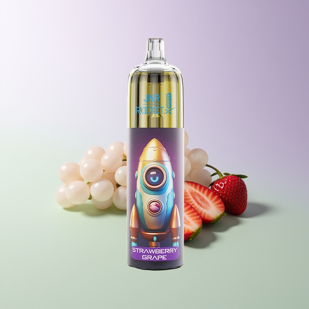 JNR Rocket-X 12400 Pūkų Vienkartinis Garintuvas Braškės Vynuogės 25ml