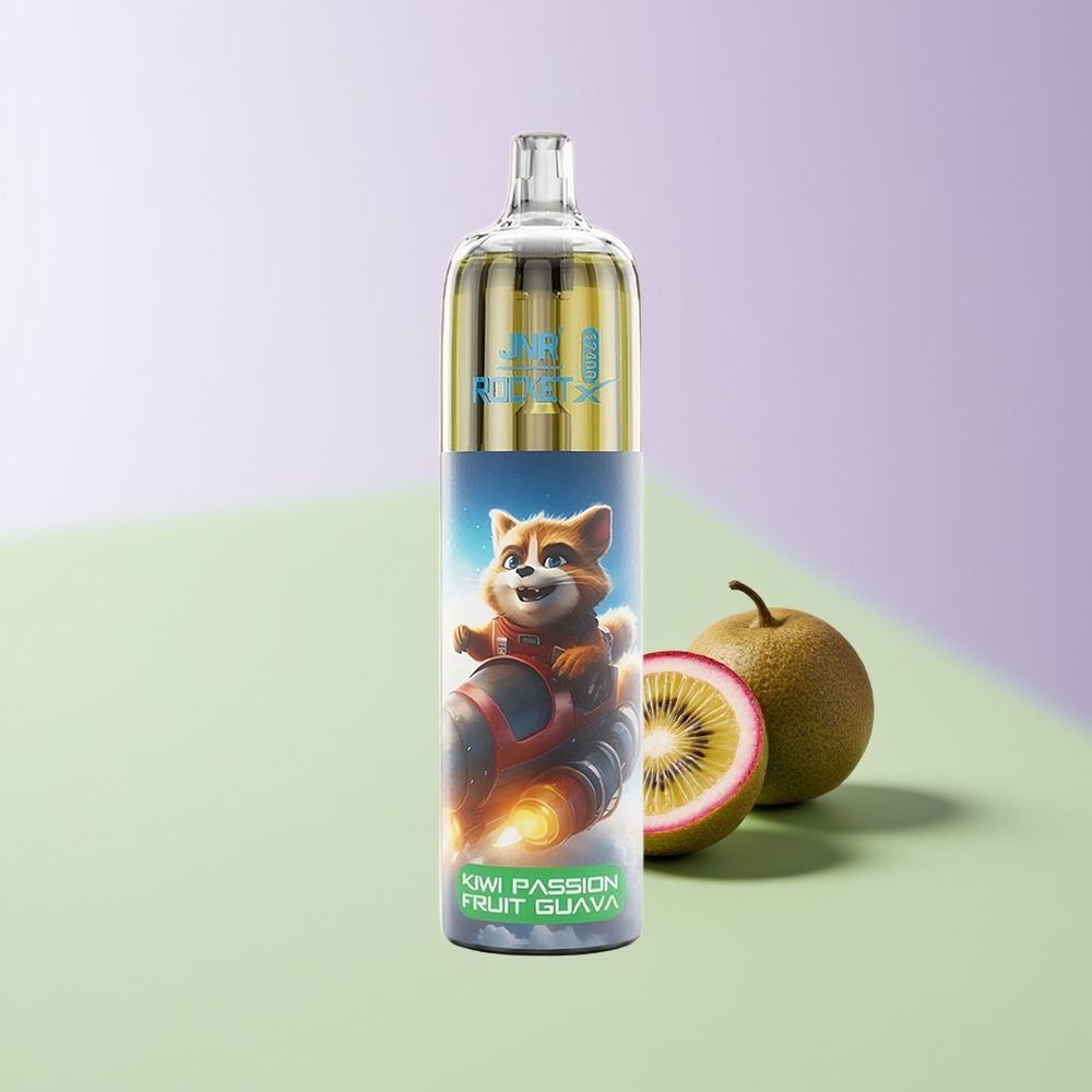 JNR Rocket-X 12400 Pūsų Vienkartinės Elektroninės Cigaretės Kiwi Passion Fruit Guava 25ml
