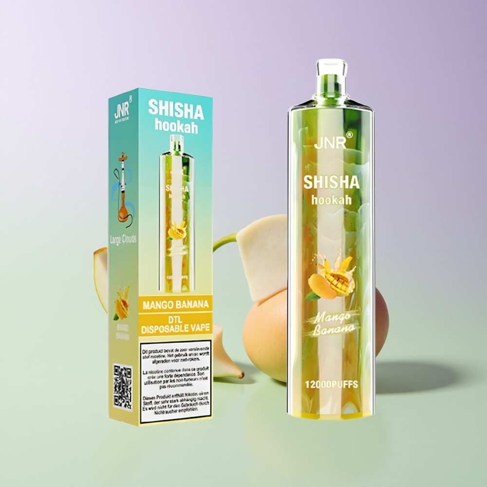 JNR Shisha Hookah 12000 Puffs Mango Bananų