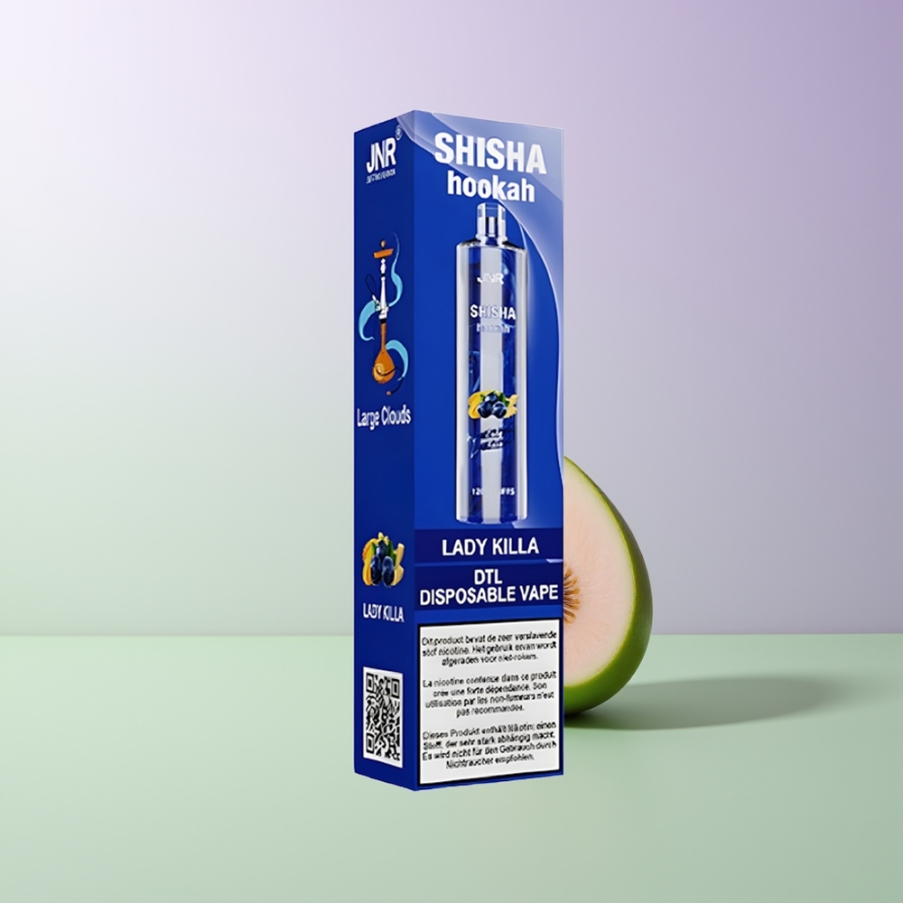 JNR Shisha Hookah 12000 Puffs Vienkartinės Elektroninės Cigaretės Ponia Žudikė