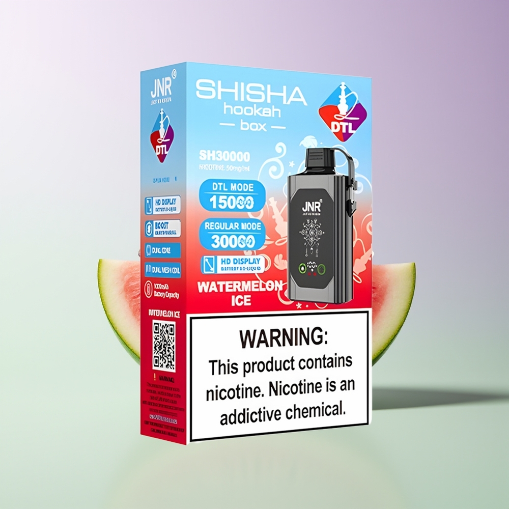 JNR Shisha Hookah Box 20500 Puffs Vandensmelionio Ledas Vienkartinės Elektroninės Cigaretės