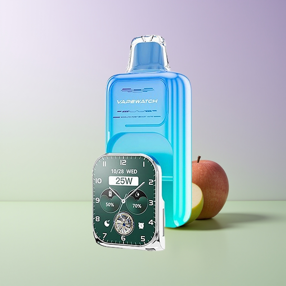 JNR VapeWatch 30000 Puffs Dvigubas Tinklelio Rūgštus Obuolys Ledas