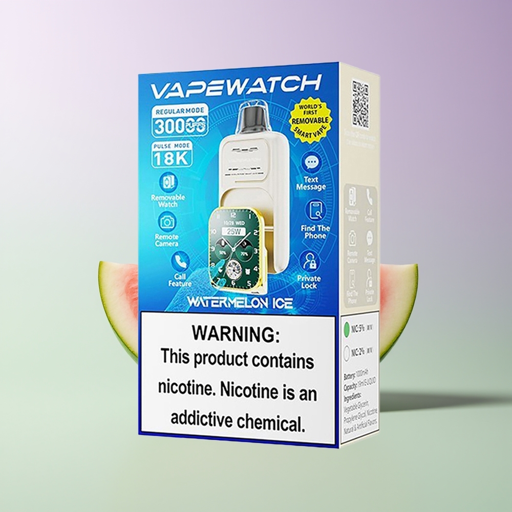 JNR VapeWatch 30000 Puffų Vienkartinis Veipas Arbūzas-Ledas 1000mAh