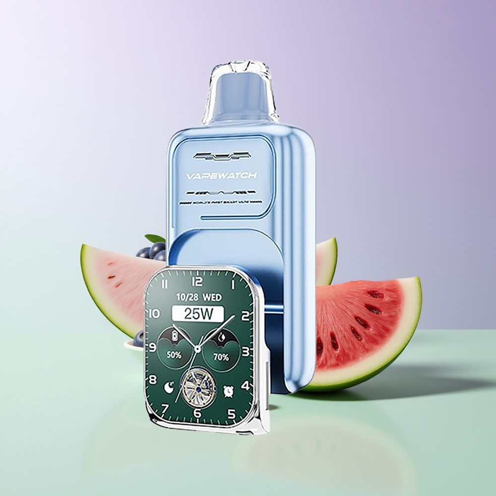 JNR VapeWatch 30000 Pūsų Mėlynųjų Arbūzų Vienkartinės Elektroninės Cigaretės 19mL