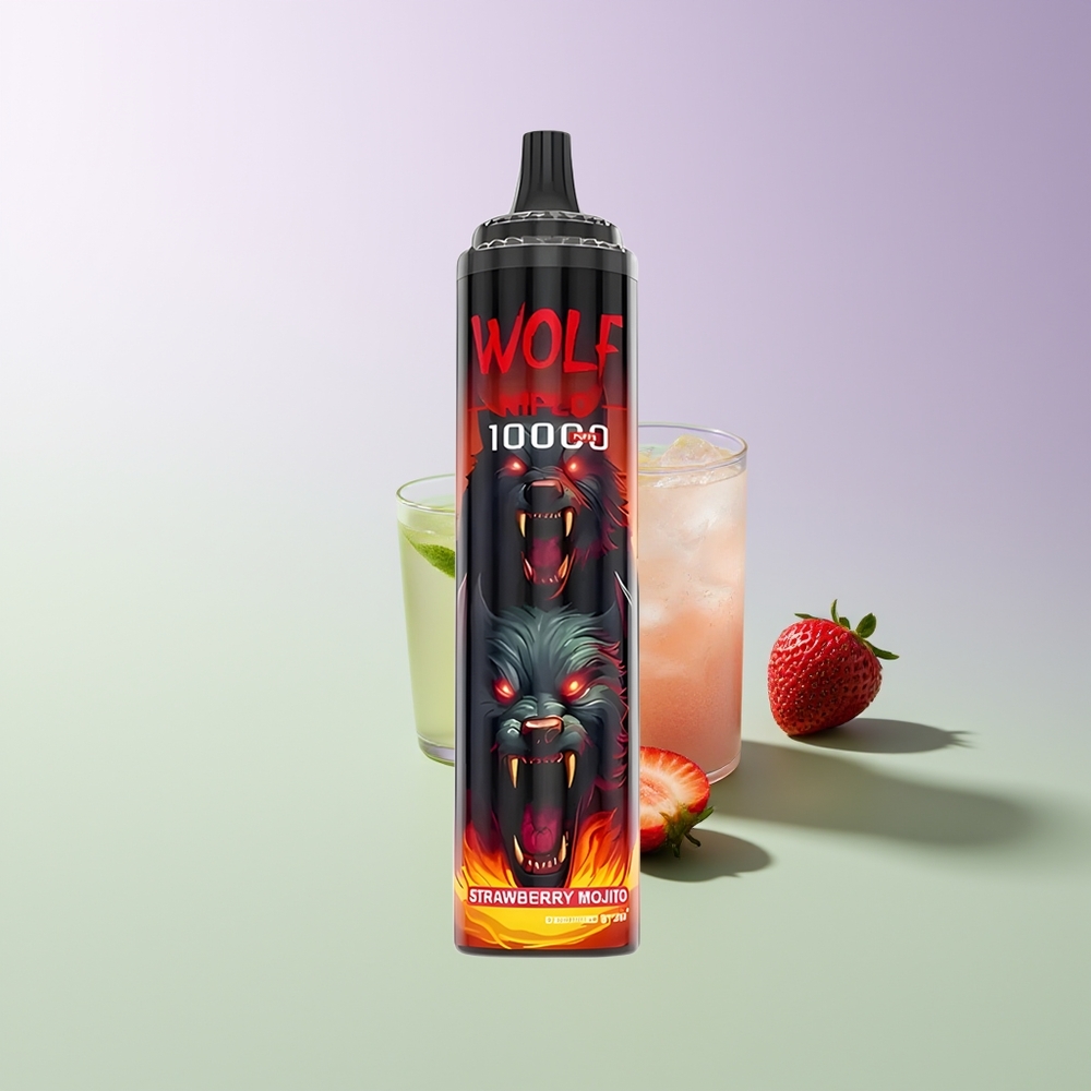 JNR Wolf Niplo 10000 Puffs Braškinė Mojito 20ml