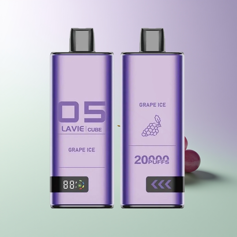 LAVIE Cube 20000 Pūkų Vienkartinis Vaporizatorius Vynuogių Ledo