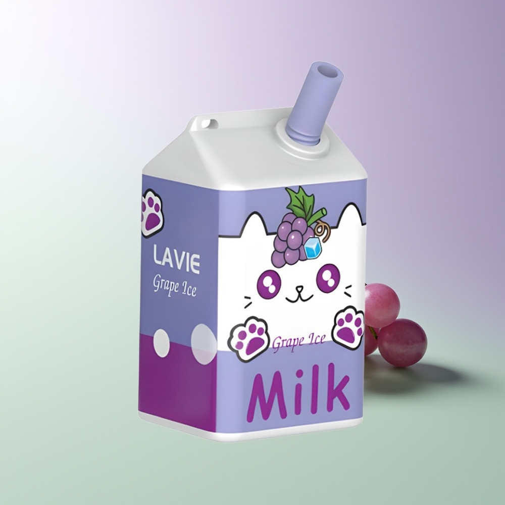 LAVIE Milk 7000 Pūkų Vienkartinės Elektroninės Cigaretės Vynuogių Ledas