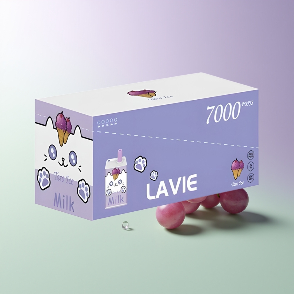 LAVIE Milk 7000 Pūkų Vienkartinės Elektroninės Cigaretės Vynuogių Ledas
