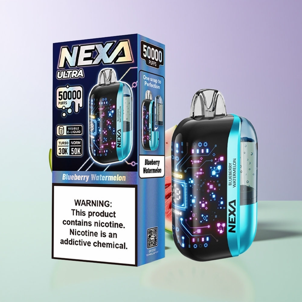 NEXA Ultra 50000 Puffs 20ml Mėlynųjų Arbūzų Vienkartinės Elektroninės Cigaretės