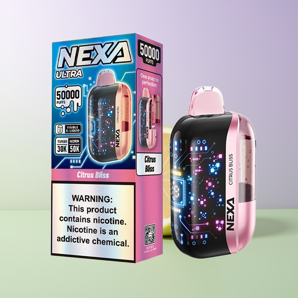 NEXA Ultra 50000 Puffų Vienkartinės Elektroninės Cigaretės Citrus Džiaugsmas su 20ml Talpos