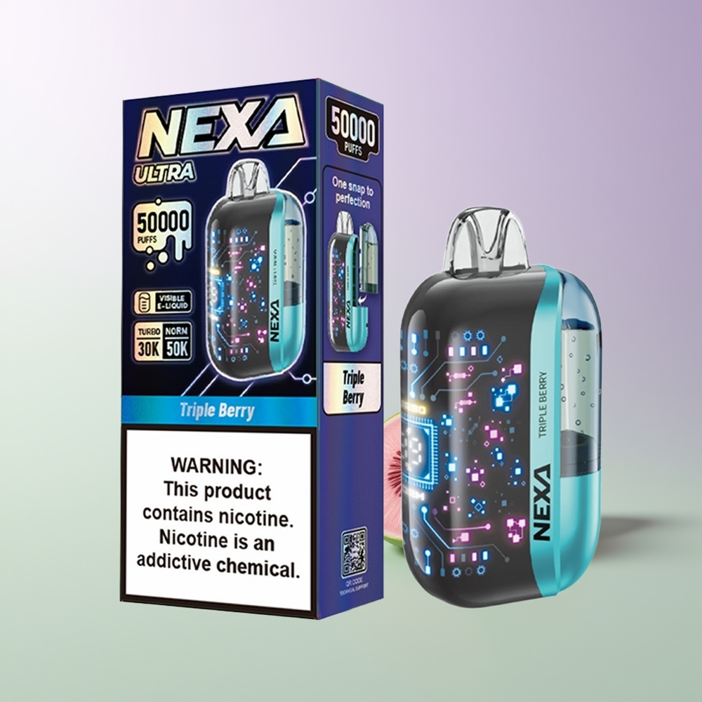 NEXA Ultra 50000 Pūkų Trijų Uogų Vienkartinės Elektroninės Cigaretės su 5 Nikotino