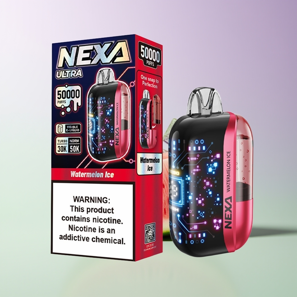 NEXA Ultra 50000 Pūsų Vandenmeliono Ledas Vienkartinės Elektroninės Cigaretės su 20ml Talpos