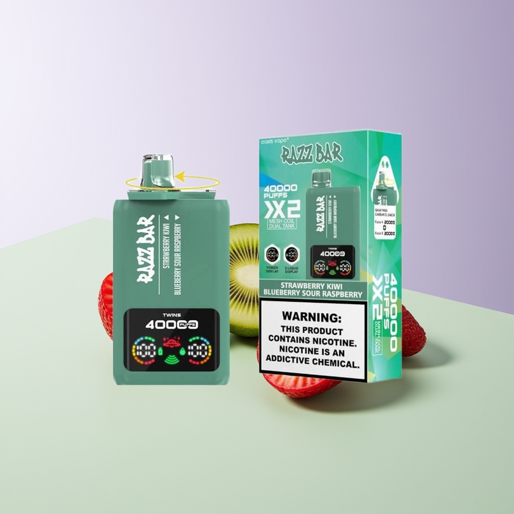 Razz Bar 40000 Pūkų Vienkartinė Vape Braškė-Kivis - Mėlynoji Gėrio Avietė