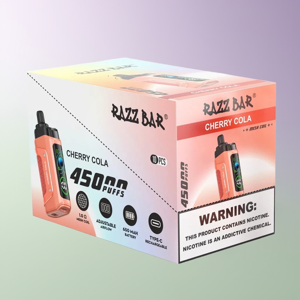 Razz Bar 45000 Pūsų Vienkartinis Garintuvas Vyšnių Kola