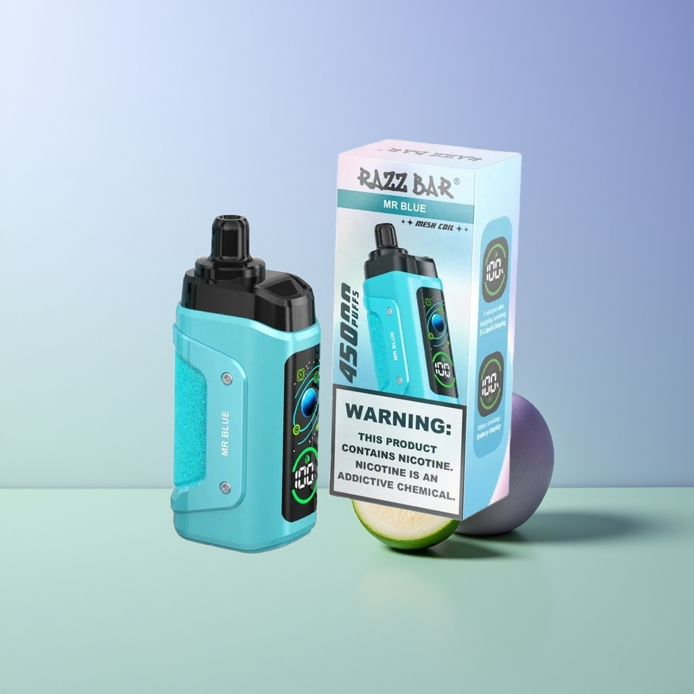 Razz Bar 45000 Pūsų Vienkartinis Vaporizatorius Mėlynasis