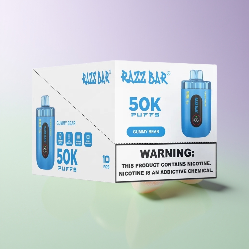 Razz Bar 50K Pūsų Vienkartinis Vapas Guminis Meškiukas