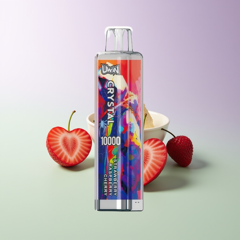Uwin Crystal 10000 Puffs RGB Braškė Avietė Vyšnia