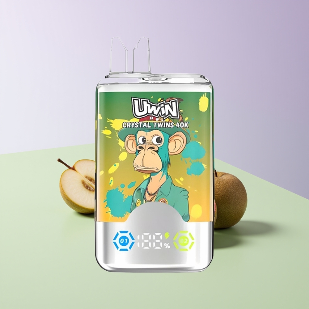 Uwin Crystal Twins 40000 Puffs Dvynių Skoniai Vienkartinės Elektroninės Cigaretės Kiwi Pasiflora Guava Du Obuoliai