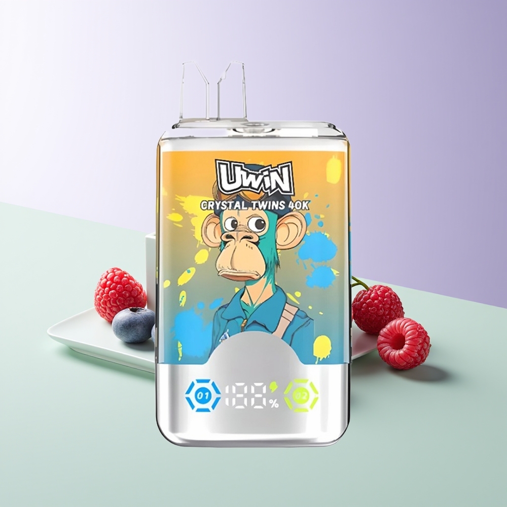 Uwin Crystal Twins 40000 Pūkų Mėlynųjų Aviečių Vyšnių Ledas