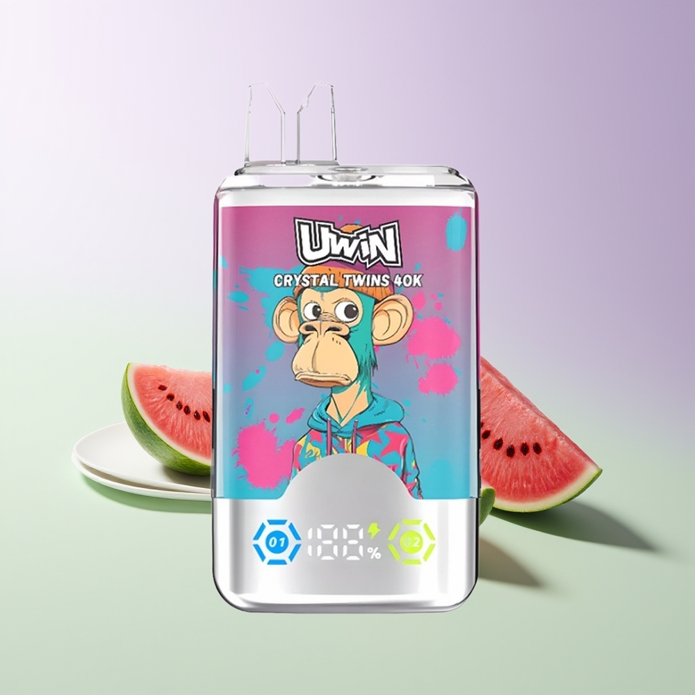 Uwin Crystal Twins 40000 Pūkų Vandenmeliono Uogienės Vienkartinės Elektroninės Cigaretės